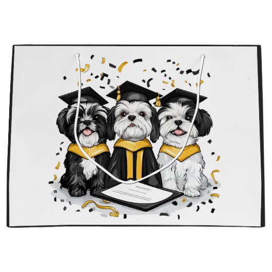 Afstuderen Shih Tzu Dogs Groot Cadeauzakje (Voorkant)