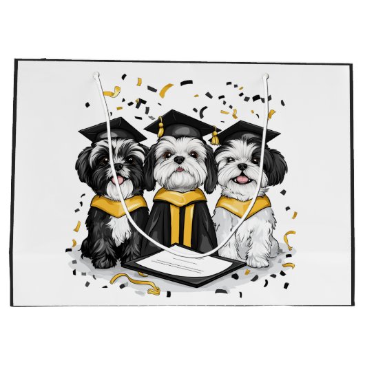 Afstuderen Shih Tzu Dogs Groot Cadeauzakje (Achterkant)
