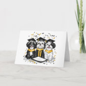 Afstuderen Shih Tzu Dogs Kaart (Voorkant)