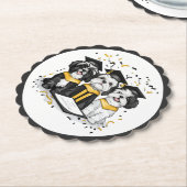 Afstuderen Shih Tzu Dogs Kartonnen Onderzetters (Gekanteld)