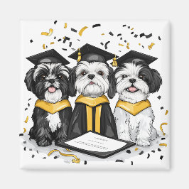 Afstuderen Shih Tzu Dogs Magneet