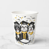Afstuderen Shih Tzu Dogs Papieren Bekers (Achterkant)