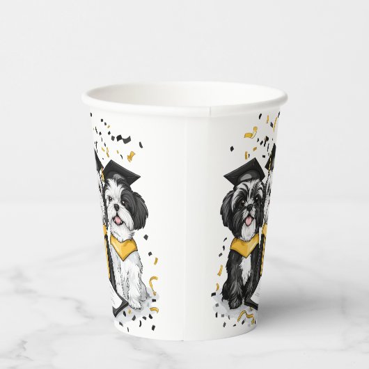 Afstuderen Shih Tzu Dogs Papieren Bekers (Rechts)