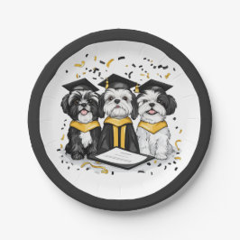 Afstuderen Shih Tzu Dogs Papieren Bordje