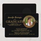 Afstuderen Shimmer Fotouitnodiging Kaart (Voorkant / Achterkant)