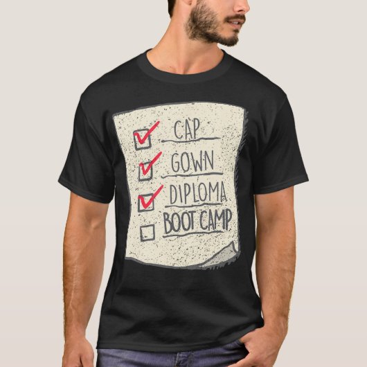 Afstuderen Shirt Boot Camp Checklist (Voorkant)