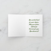 Afstuderen Silhouette Folded Wenskaart Kaart (Binnen)