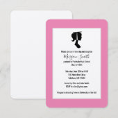 Afstuderen Silhouette Graduation Aankondigingen (Voorkant / Achterkant)