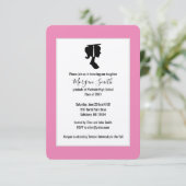 Afstuderen Silhouette Graduation Aankondigingen (Staand voorkant)