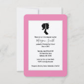 Afstuderen Silhouette Graduation Aankondigingen (Voorkant)