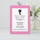 Afstuderen Silhouette Graduation Aankondigingen (Staand voorkant)