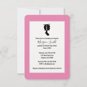 Afstuderen Silhouette Graduation Aankondigingen