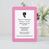 Afstuderen Silhouette Graduation Aankondigingen (Staand voorkant)