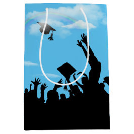 Afstuderen Silhouette met regenboog Medium Cadeauzakje