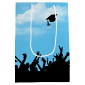 Afstuderen Silhouette met regenboog Medium Cadeauzakje (Achterkant)