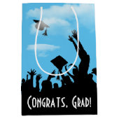 Afstuderen Silhouette met Sky Medium Cadeauzakje (Voorkant)