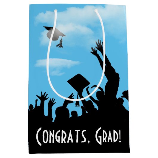 Afstuderen Silhouette met Sky Medium Cadeauzakje (Voorkant)
