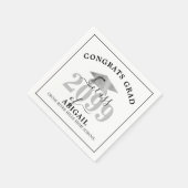 Afstuderen Silver Foil Pet Personalized Napkins Servet (Hoek)