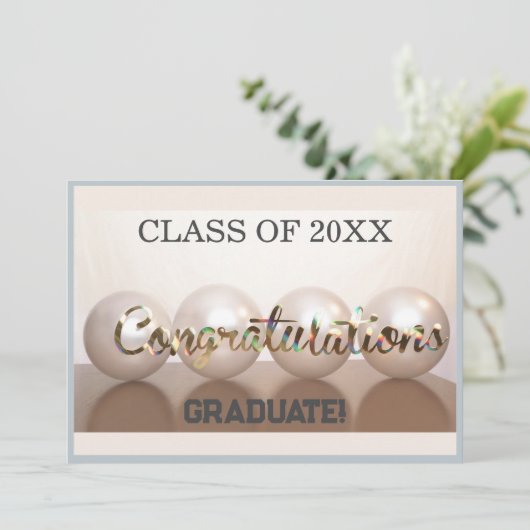 Afstuderen Silver Gefeliciteerd met het Afstuderen Kaart (Staand voorkant)