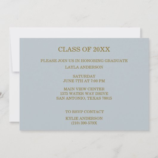 Afstuderen Silver Gefeliciteerd met het Afstuderen Kaart (Achterkant)