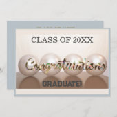 Afstuderen Silver Gefeliciteerd met het Afstuderen Kaart (Voorkant / Achterkant)