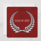 Afstuderen Silver Laurel op Red Kaart (Voorkant)