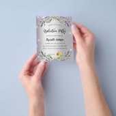 Afstuderen Silver lavender-begrotingsuitnodiging Flyer (Hand)