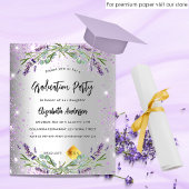 Afstuderen Silver lavender-begrotingsuitnodiging Flyer