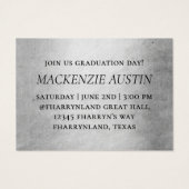 Afstuderen Silver-script | Penseelfoto aankondigin Visitekaartje (Achterkant)