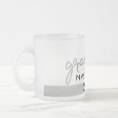 Afstuderen Silver-script | Trendy Faux Metallic Matglas Koffiemok (Links)