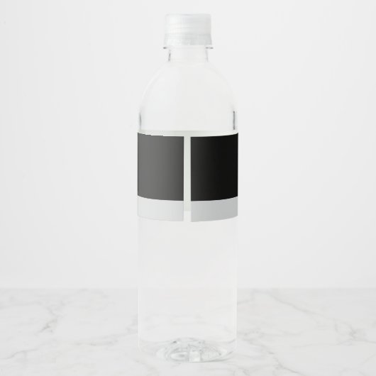 Afstuderen Silver-script | Trendy Faux Metallic Waterfles Etiket (Achterkant)