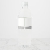 Afstuderen Silver-script | Trendy Faux Metallic Waterfles Etiket (Achterkant)