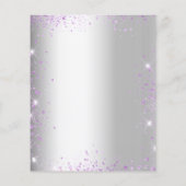 Afstuderen Silver Violet paarse uitnodiging tot he Flyer (Achterkant)