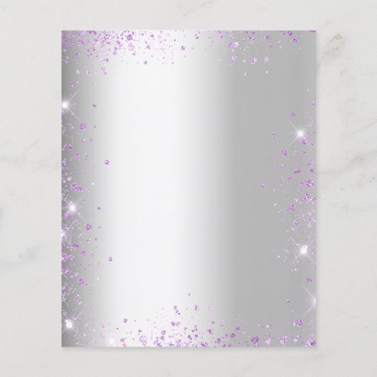 Afstuderen Silver Violet paarse uitnodiging tot he Flyer (Achterkant)