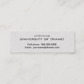 Afstuderen - Silversand en Black Contactkaartje (Achterkant)