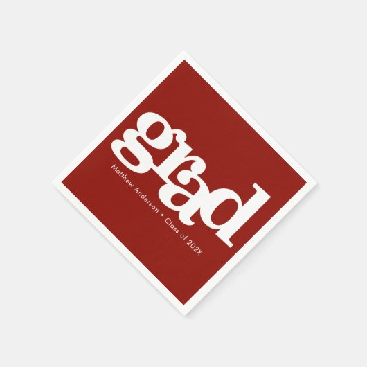 Afstuderen simpele moderne, gedurfde typografie br servet (Hoek)