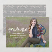 Afstuderen Simple Modern Announcement Kaart (Voorkant / Achterkant)