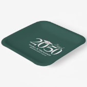 Afstuderen Simple Modern Minimalist Donkergroen Papieren Bordje (Gebogen)