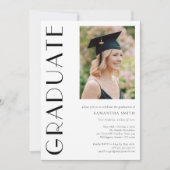 Afstuderen Simple Modern Typography Graduation Par Kaart (Voorkant)