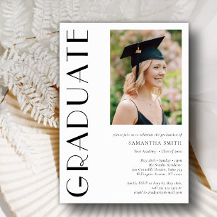 Afstuderen Simple Modern Typography Graduation Par Kaart