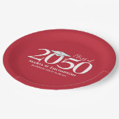 Afstuderen Simple Moderne Mortarboard Papieren Bordje (Gekanteld)