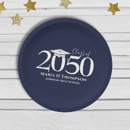 Afstuderen Simple Moderne Mortarboard Papieren Bordje