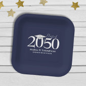 Afstuderen Simple Moderne Mortarboard Papieren Bordje