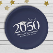 Afstuderen Simple Moderne Mortarboard Papieren Bordje