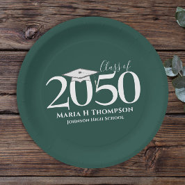 Afstuderen Simple Moderne Mortarboard Papieren Bordje