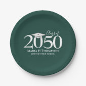 Afstuderen Simple Moderne Mortarboard Papieren Bordje (Voorkant)