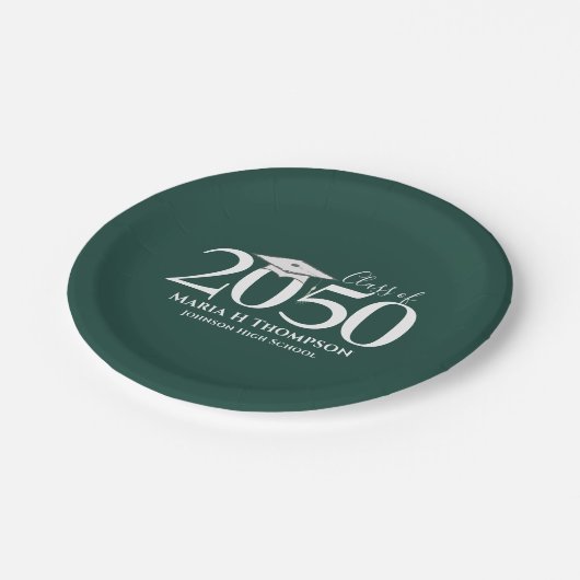 Afstuderen Simple Moderne Mortarboard Papieren Bordje (Gekanteld)