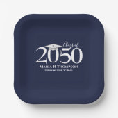 Afstuderen Simple Moderne Mortarboard Papieren Bordje (Voorkant)