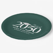 Afstuderen Simple Moderne Mortarboard Papieren Bordje (Gekanteld)