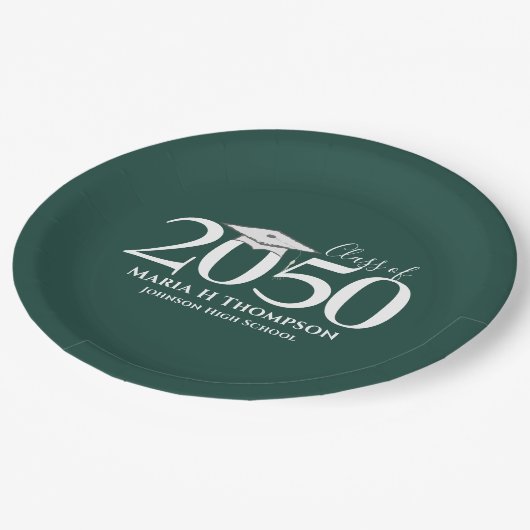 Afstuderen Simple Moderne Mortarboard Papieren Bordje (Gekanteld)